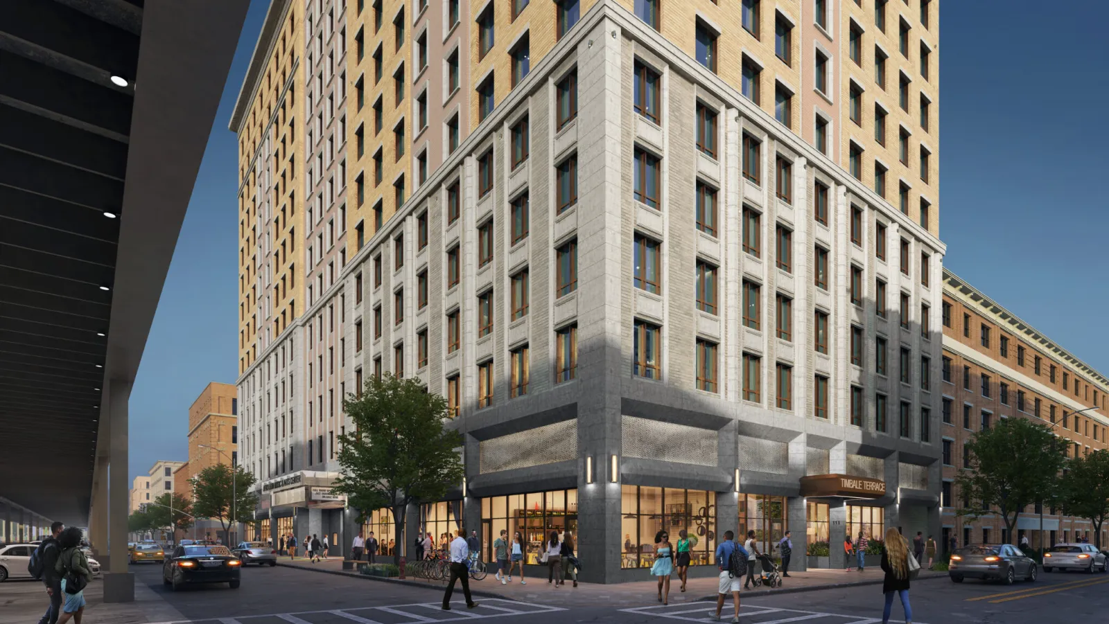 Rendering of Timbale Terrace, East Harlem, street view
